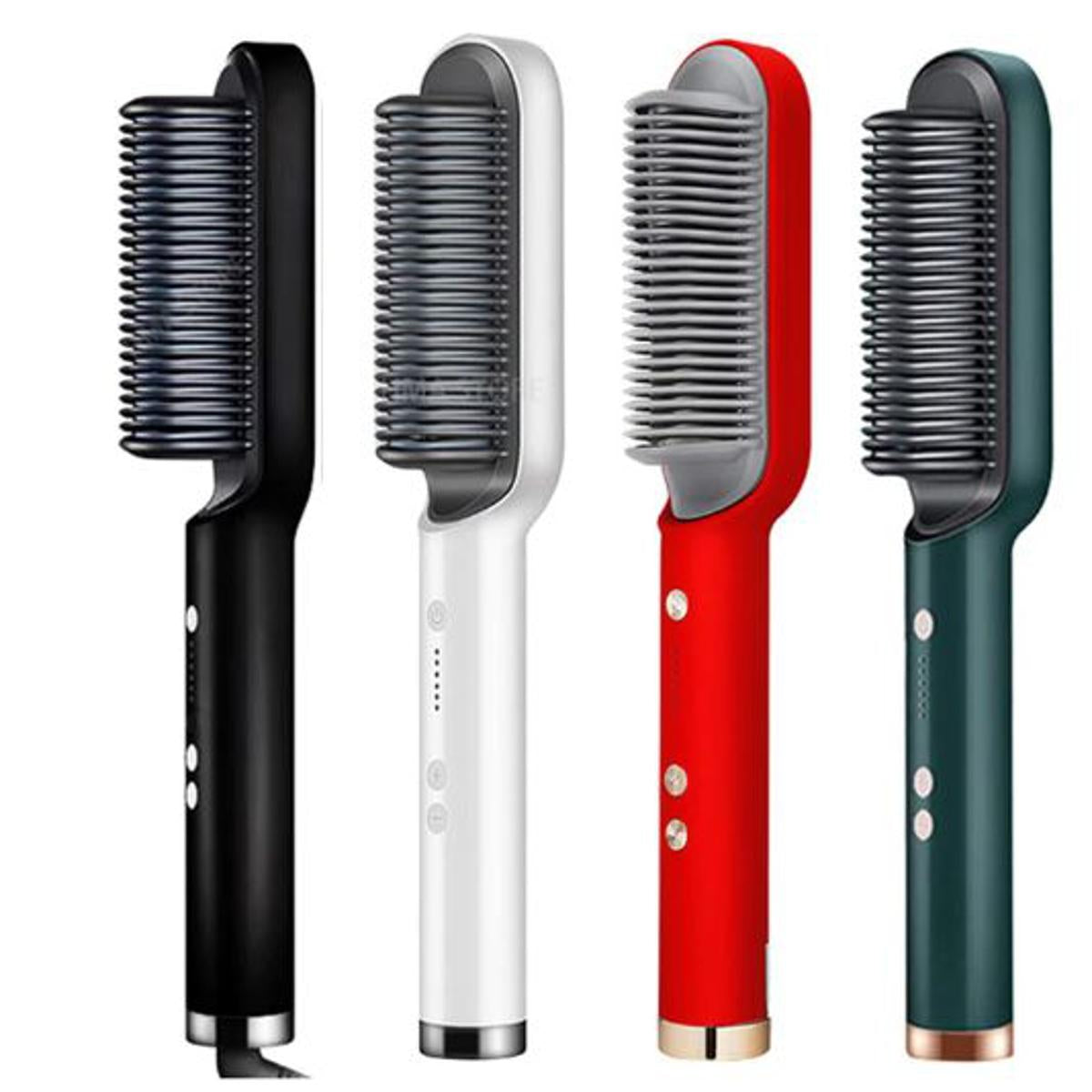 2-in-1 Hair Straightener Brush – Fast Heating & Anti-Frizz Styling"